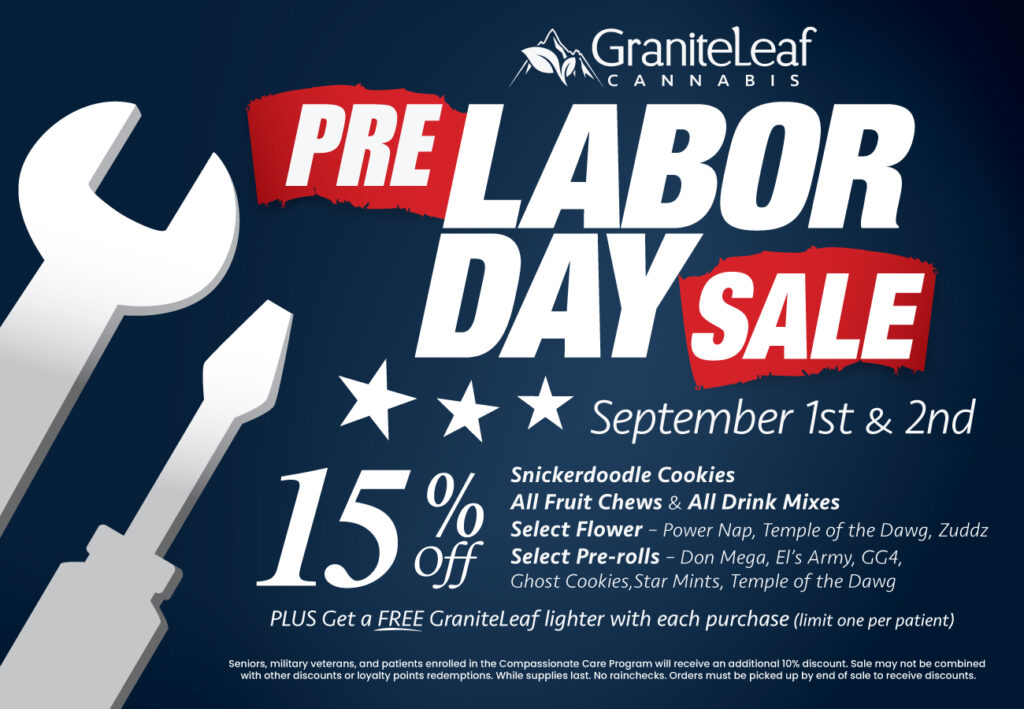 Graphic promoting our Pre-labor Day Weekend Sale