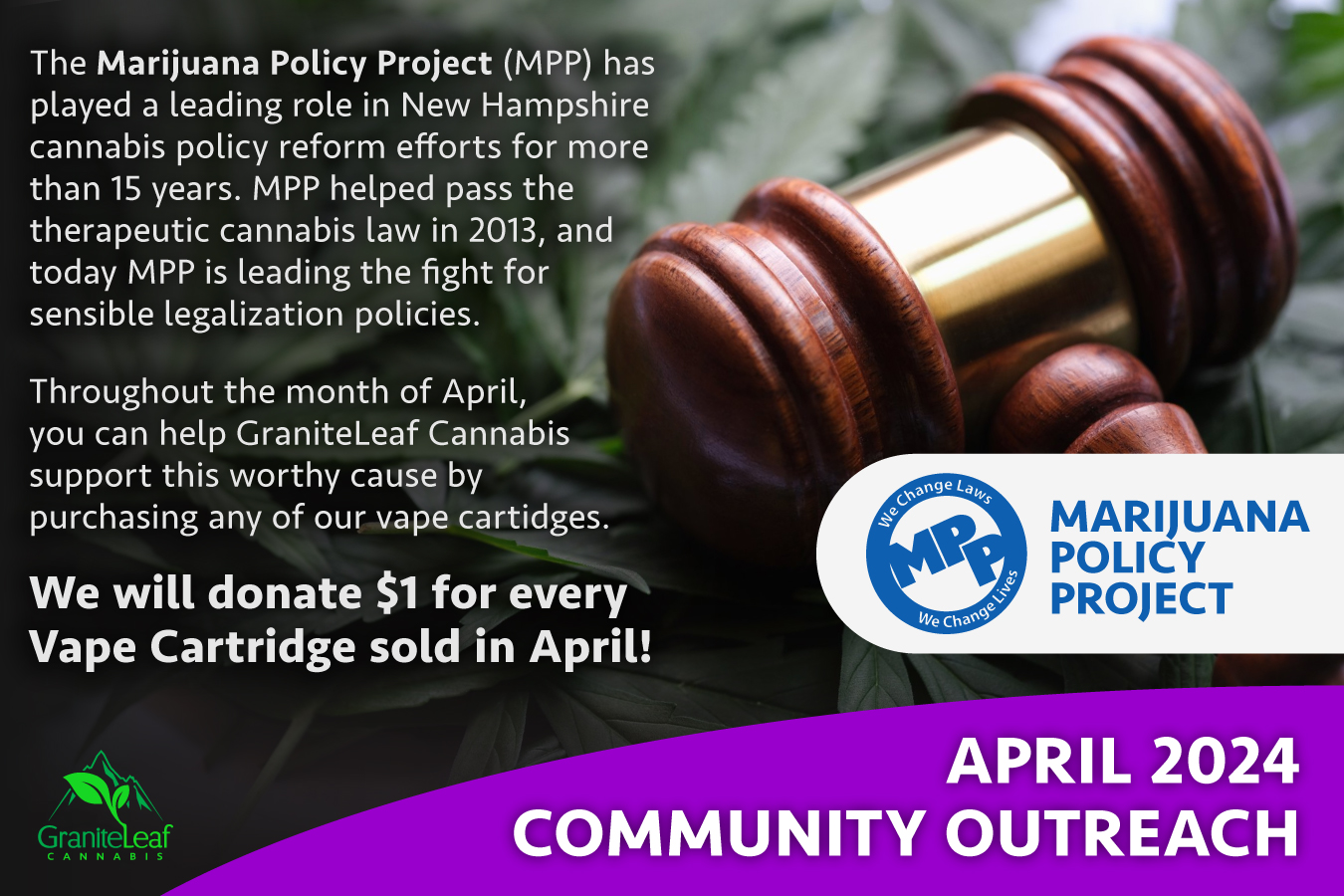 MPP is leading the fight for sensible cannabis policies