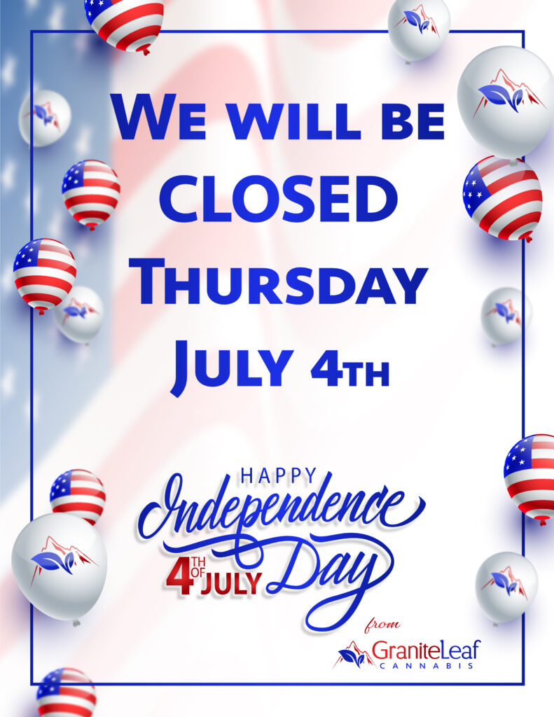 We will be closed July 4