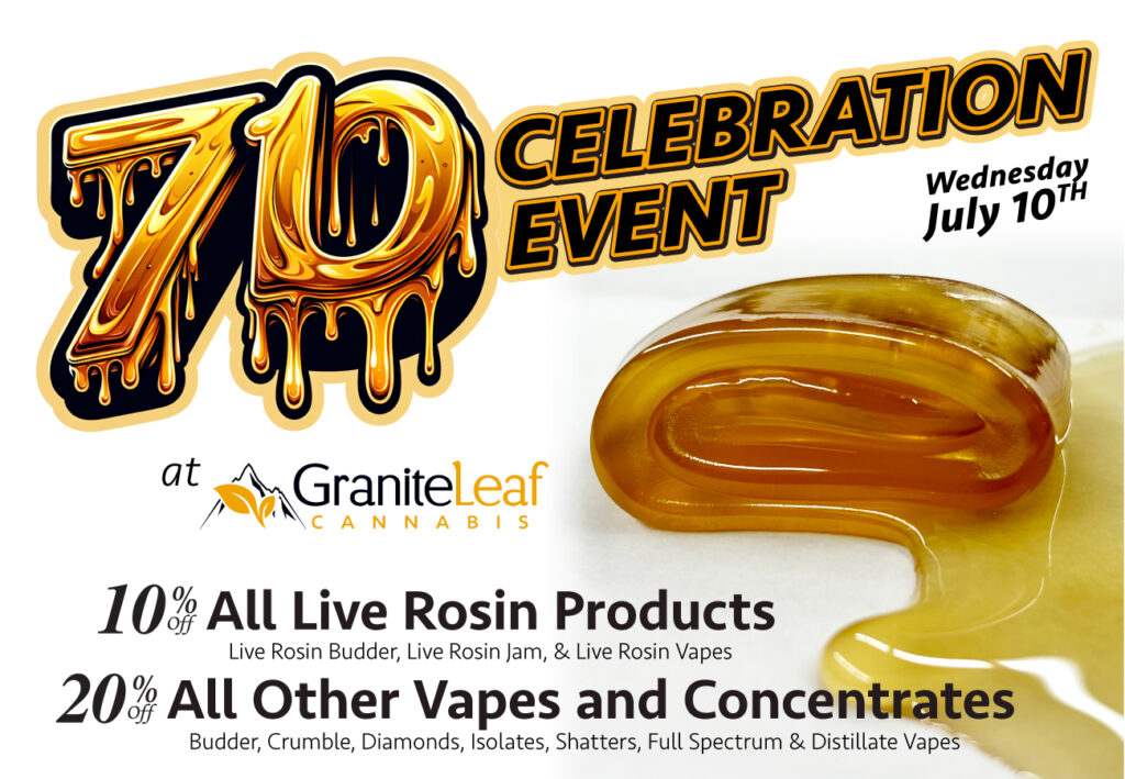 Sale on All Concentrates 7/10! | GraniteLeaf Cannabis | New Hampshire's ...