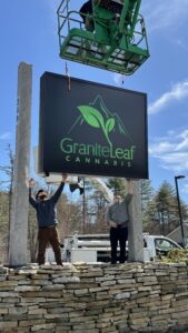 GraniteLeaf Cannabis Chichester sign installation