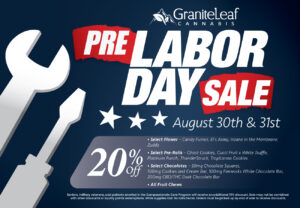 Pre Labor Day Sale August 30 and 31