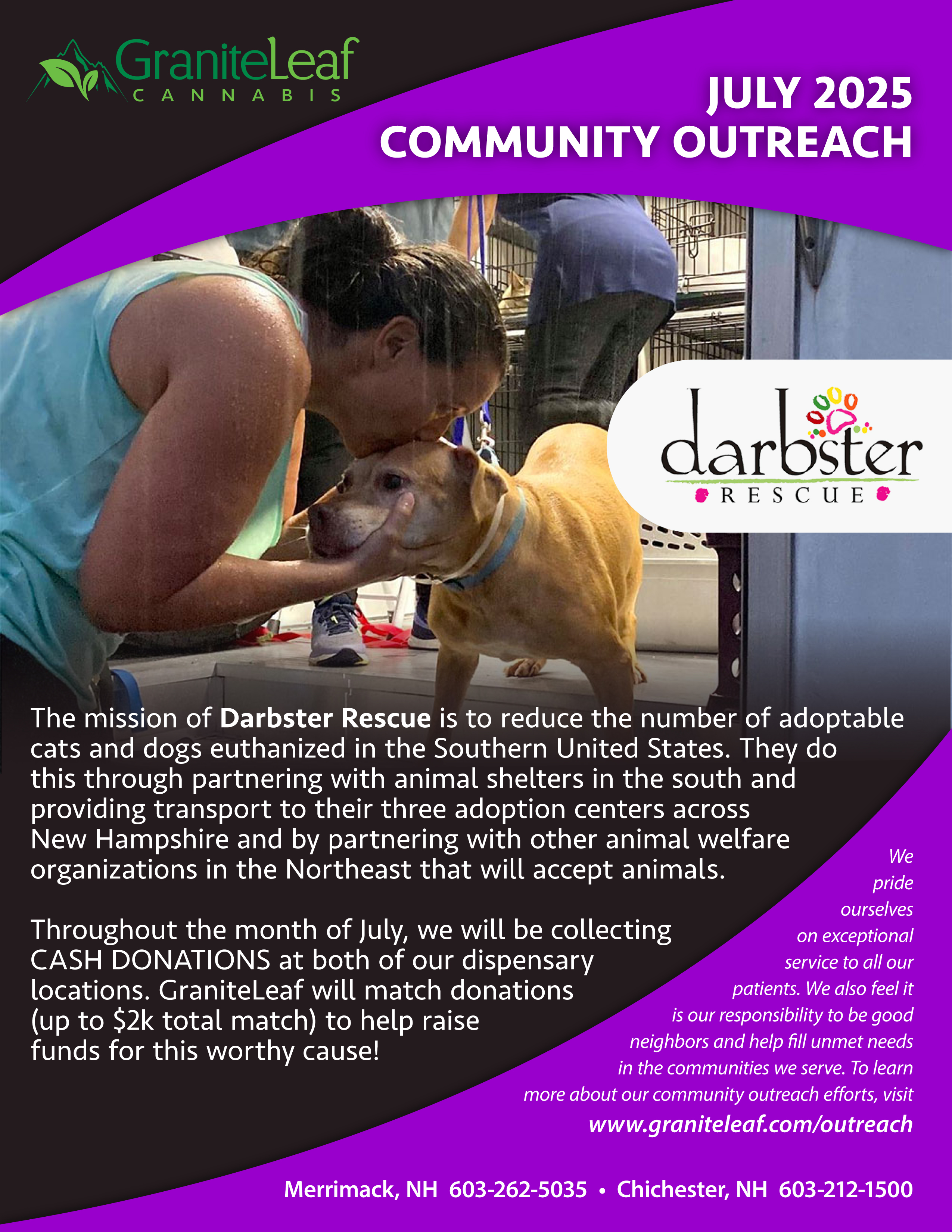 Darbster Foundation Community Outreach flyer