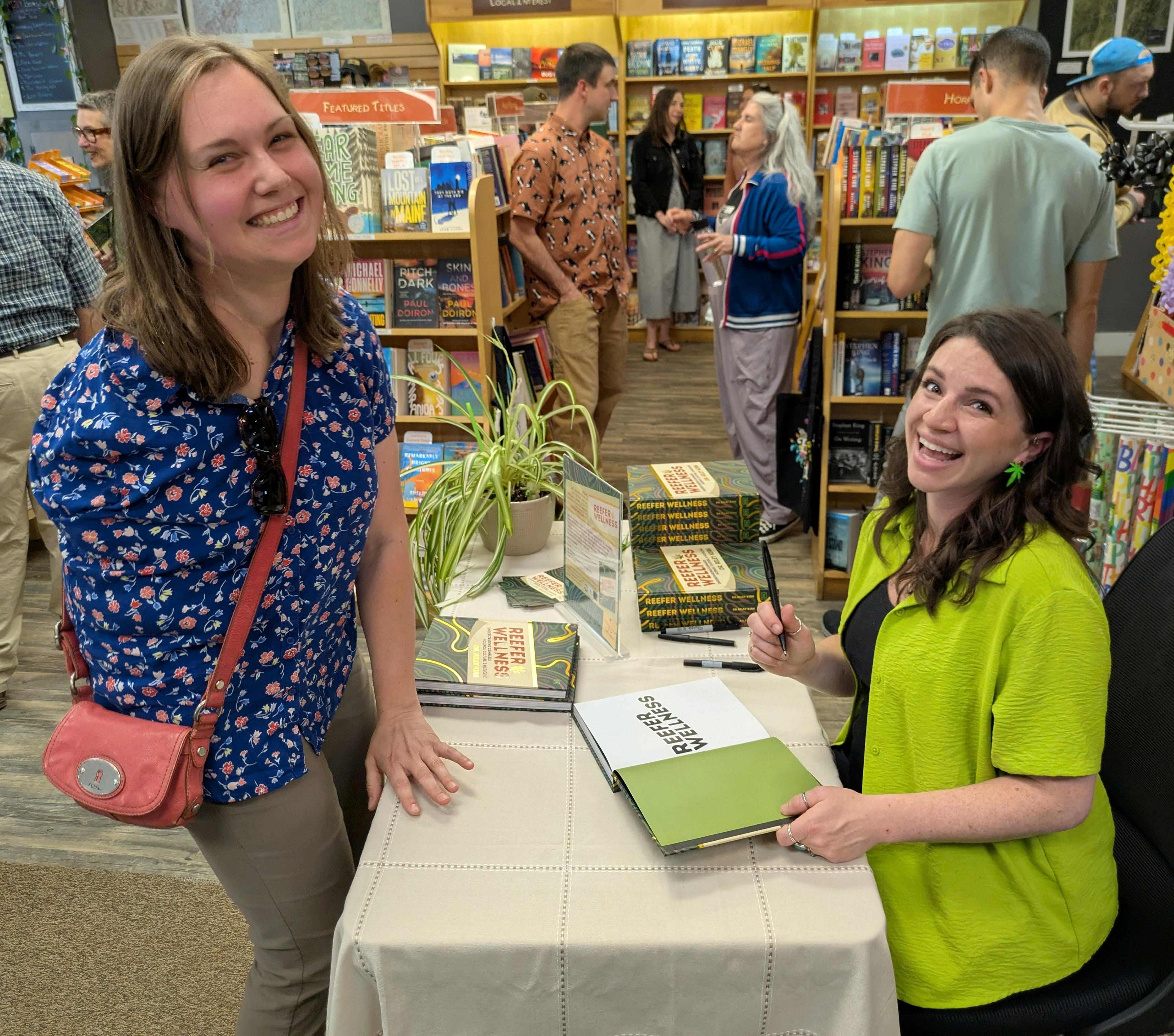 Alicia Bennett with Dr. Riley Kirk at her book release event