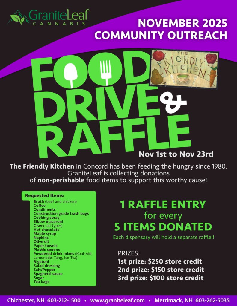 November Food Drive and Raffle Flyer