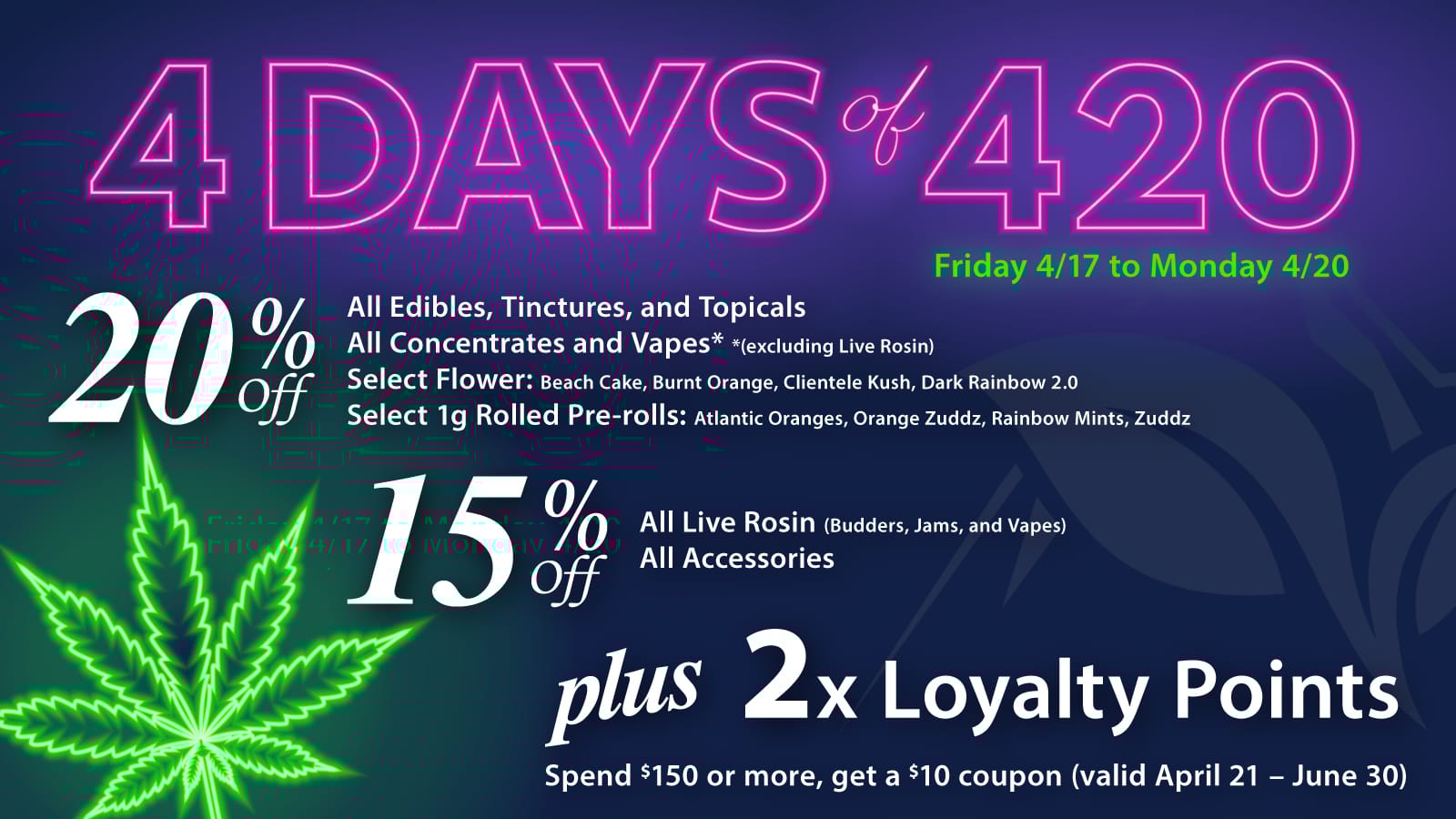Four Days of 420 Sale 2026