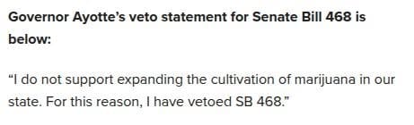 Veto Statement SB 468