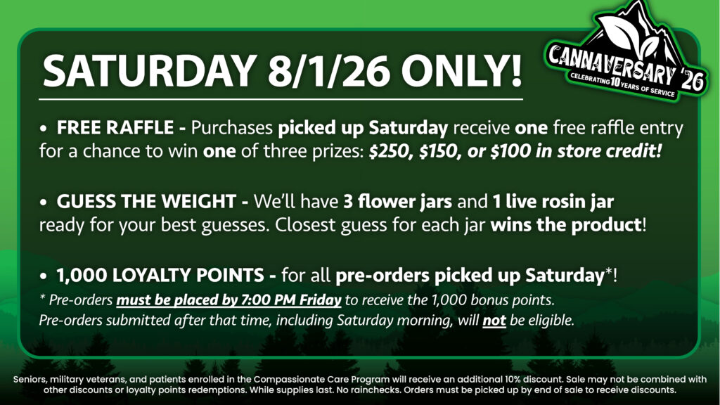 Preorder for Cannaversary Sale