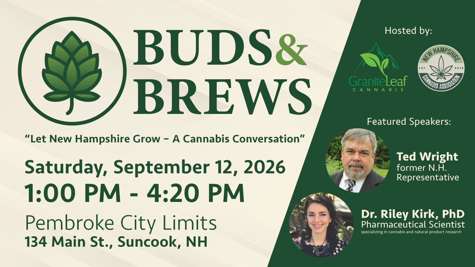 Let New Hampshire Grow -- Buds and Brews, 9/12
